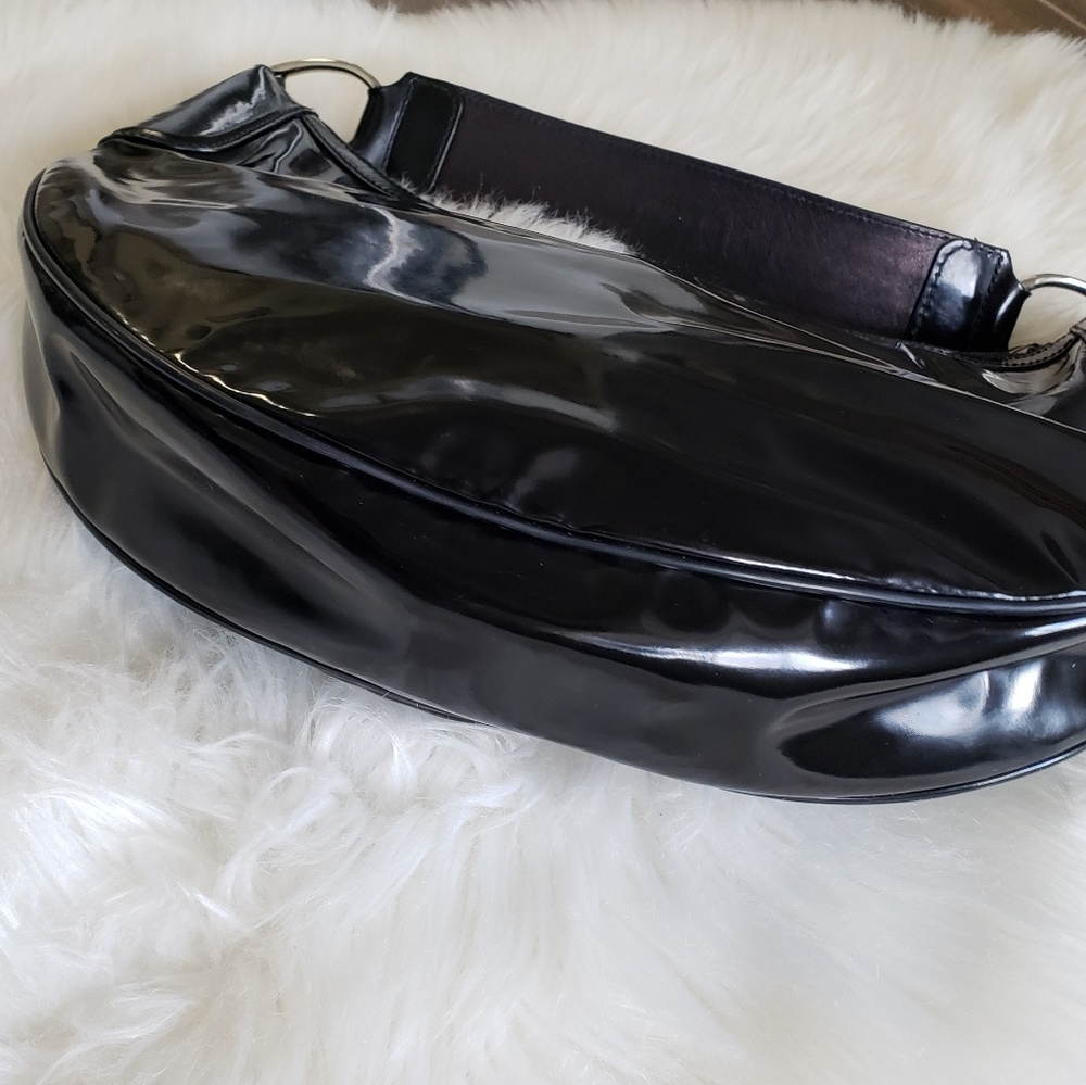 B2G1 Gucci Patent Leather Half Moon Shoulder Bag - Picture 5 of 8